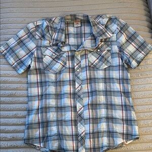 True Religion Kids Plaid Shirt - Blue, Red, and White
